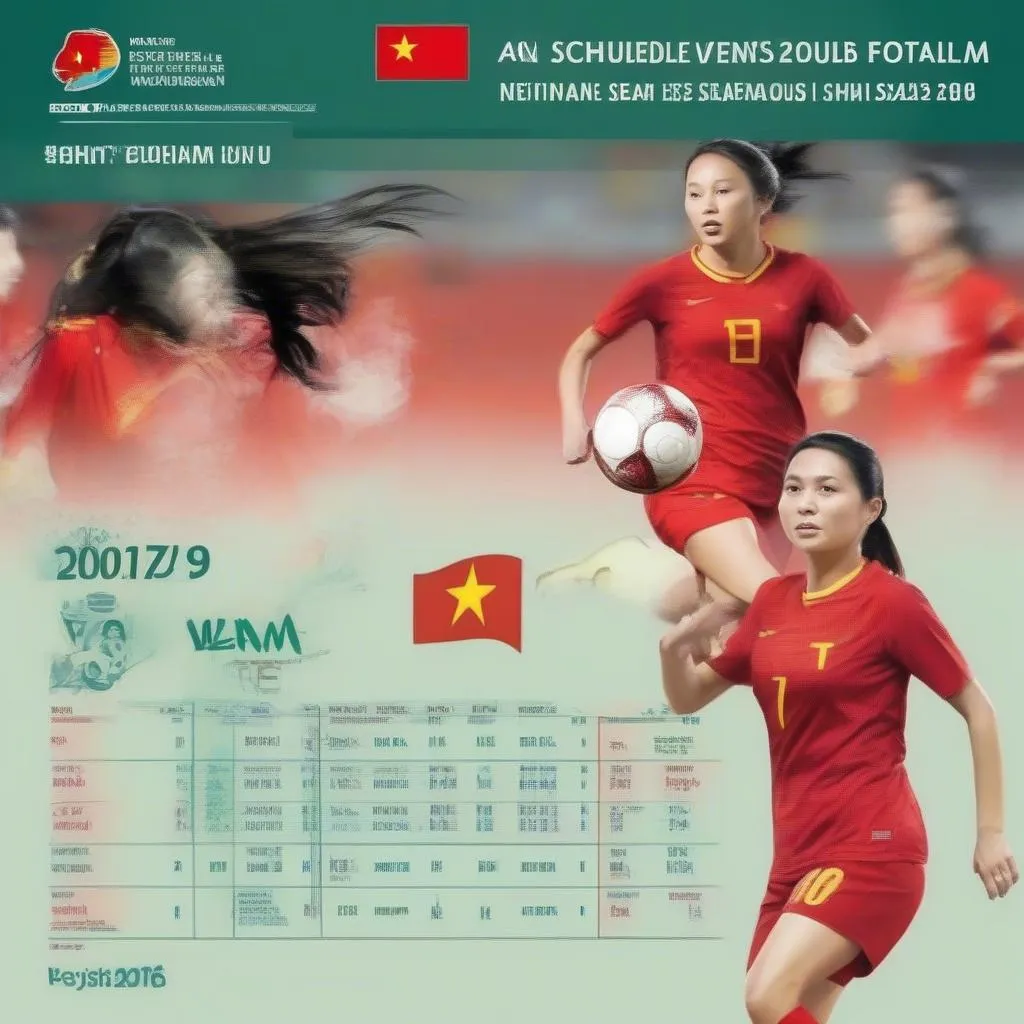 Lịch thi đấu bóng đá nữ Việt Nam Sea Games 29