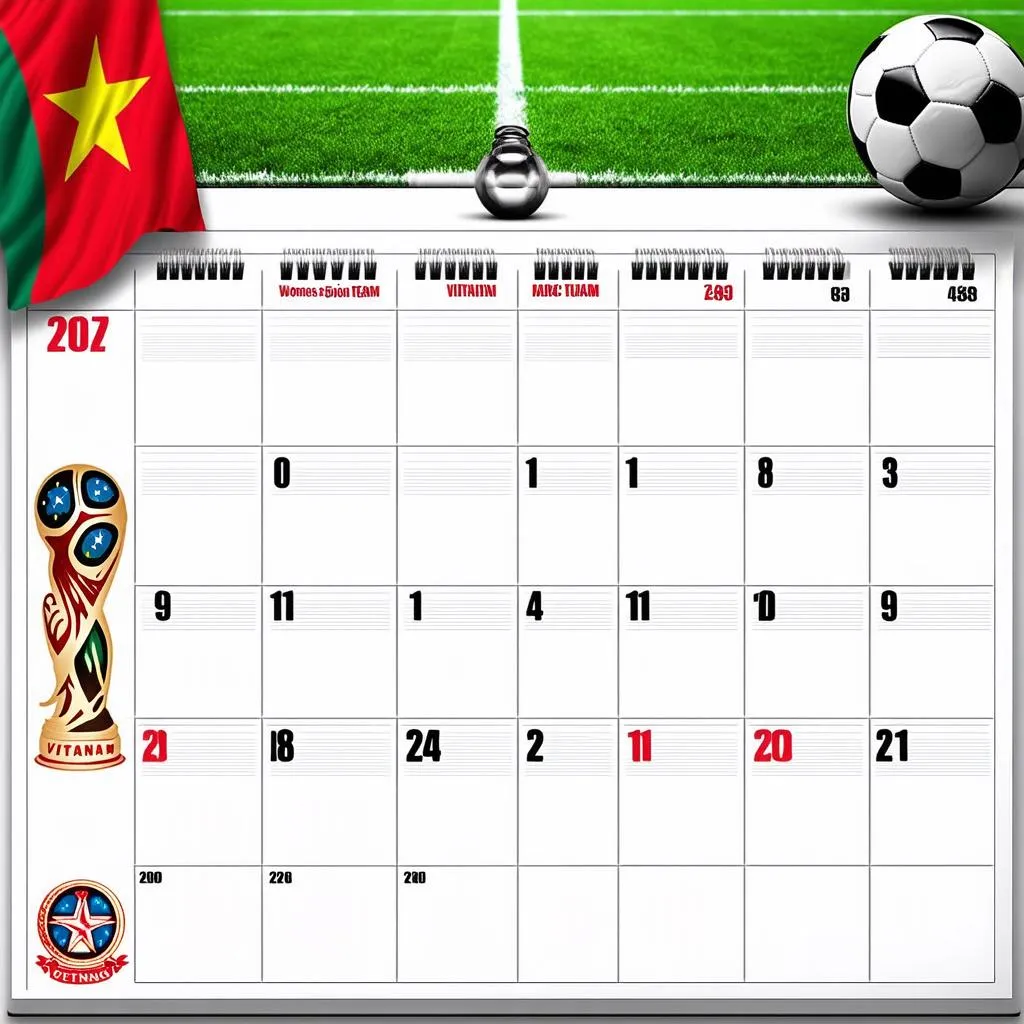 Lịch thi đấu bóng đá nữ Việt Nam World Cup