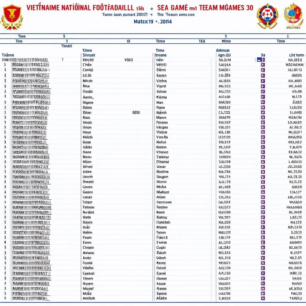 Lịch thi đấu bóng đá Việt Nam SEA Games 30