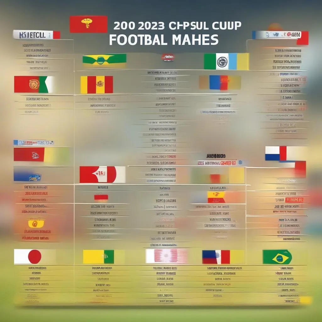 Lịch thi đấu bóng đá World Cup 2023: Cập nhật lịch thi đấu mới nhất