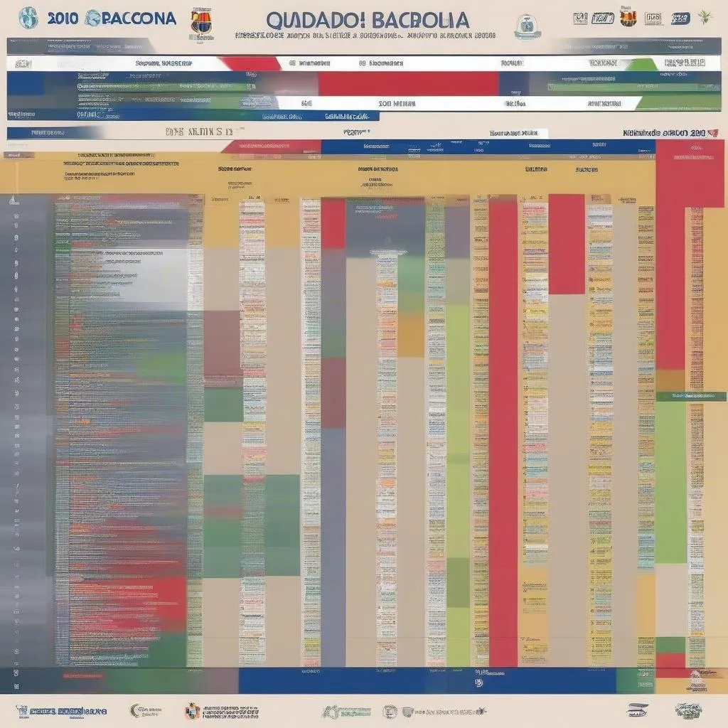 Lịch Thi Đấu Quadro Barcelona Mùa Giải 2023-2024