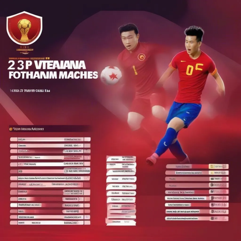 Lịch thi đấu bóng đá U23 Việt Nam