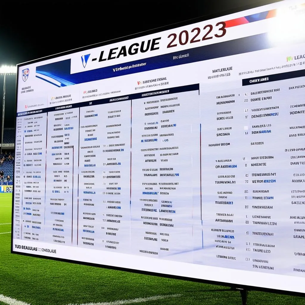 Lịch thi đấu V-League 2023