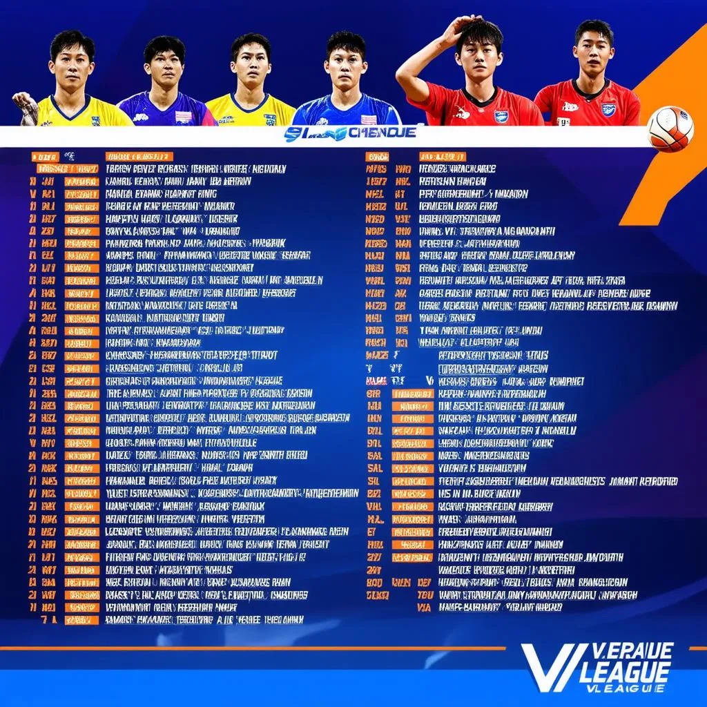 Lịch thi đấu V-League