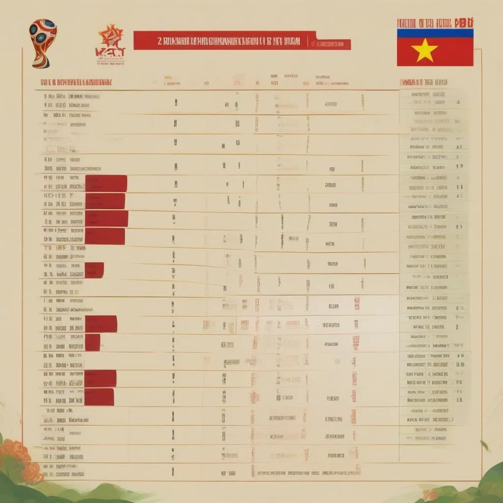 Lịch thi đấu World Cup Việt Nam