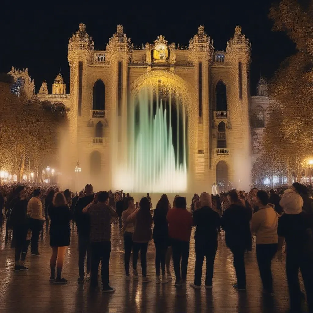 Magic fountain show