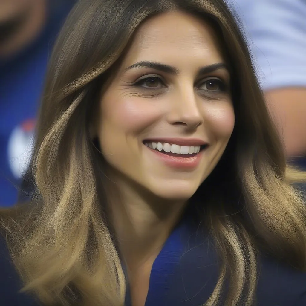 Maria Leon at a Barcelona match