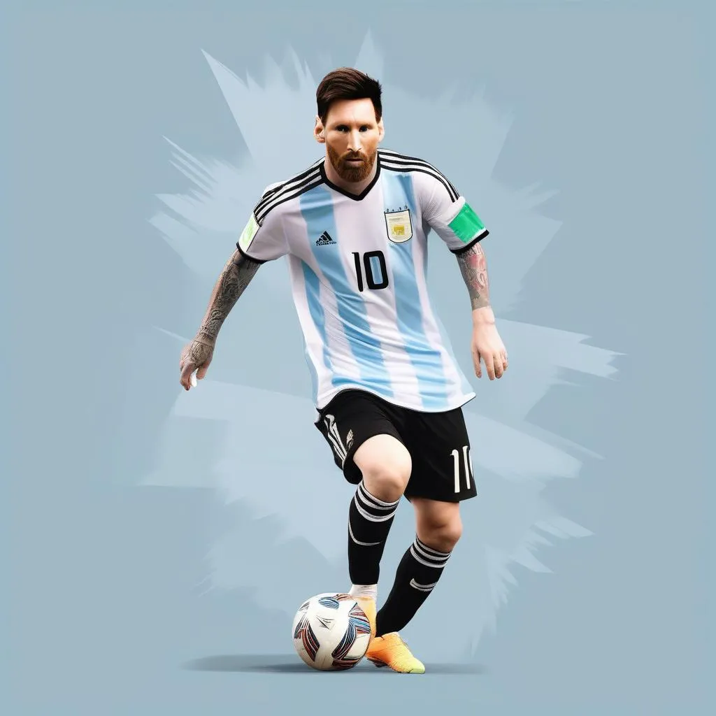 Lionel Messi in Argentina Jersey