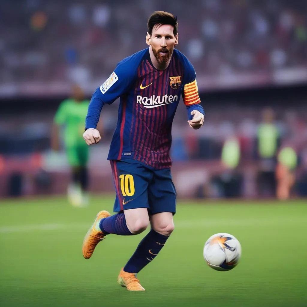 Lionel Messi, the legendary footballer, is known for his dazzling skills and ability to score goals with ease. He is a true icon of the sport.