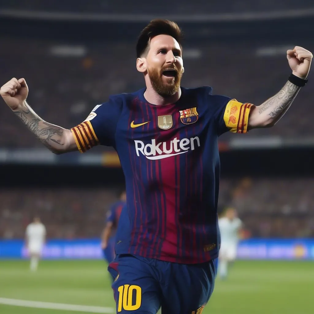 Messi Celebrating