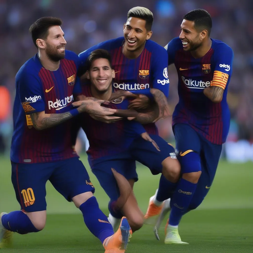 Bộ ba tấn công Messi, Suarez, Neymar của Barcelona 2018