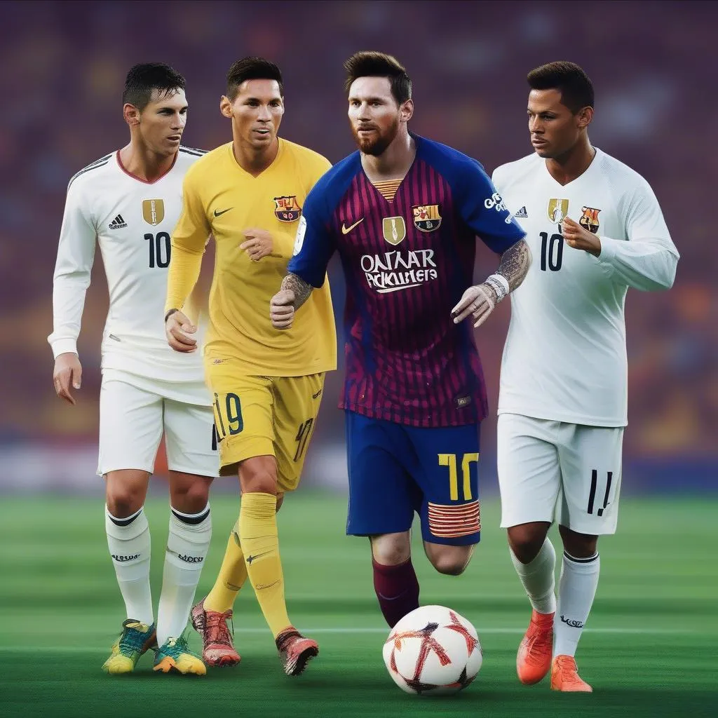 Lionel Messi, Cristiano Ronaldo, Neymar, Dream Team, Barcelona