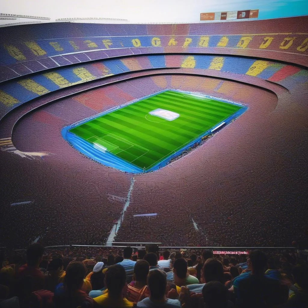 Khung cảnh sân vận động Camp Nou, Barcelona