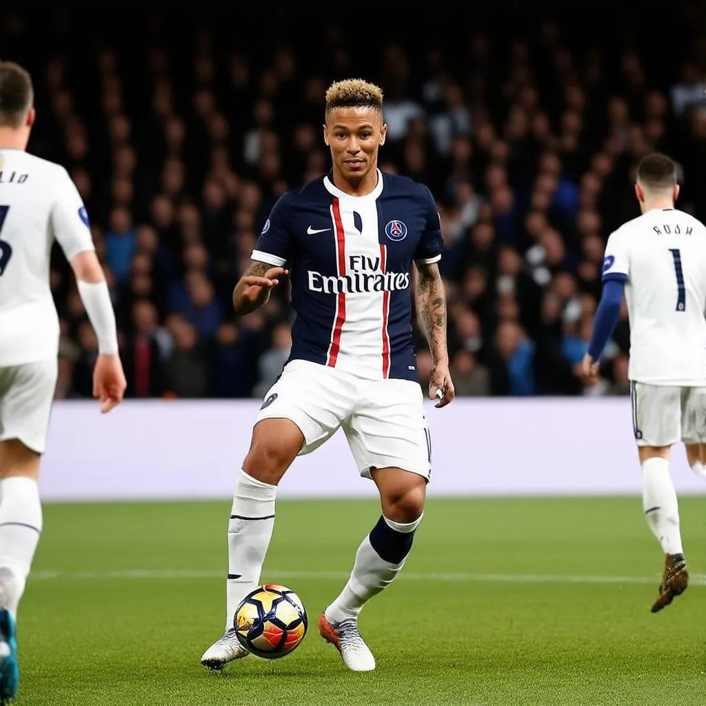 Neymar thi đấu cho Paris Saint-Germain