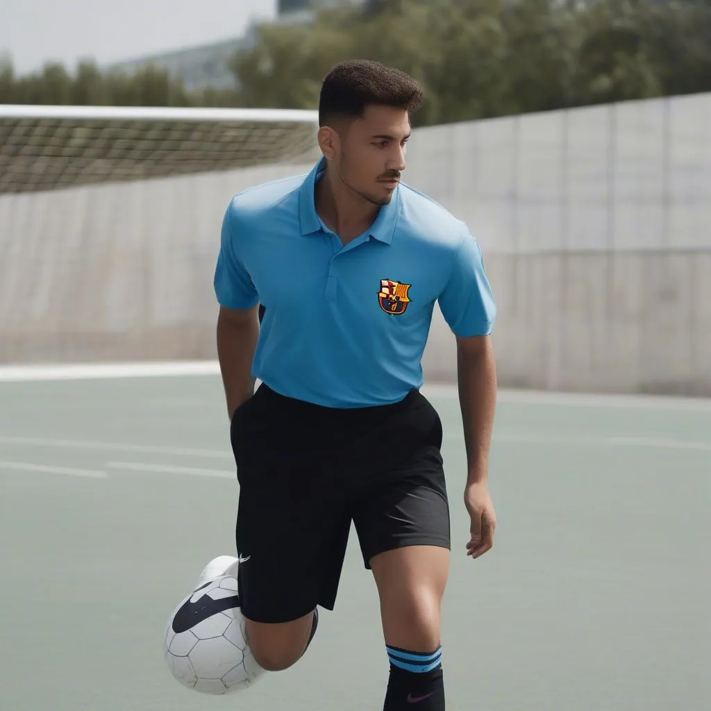 Nike Barcelona Training Polo Mens: Áo polo thể thao phong cách Châu Âu