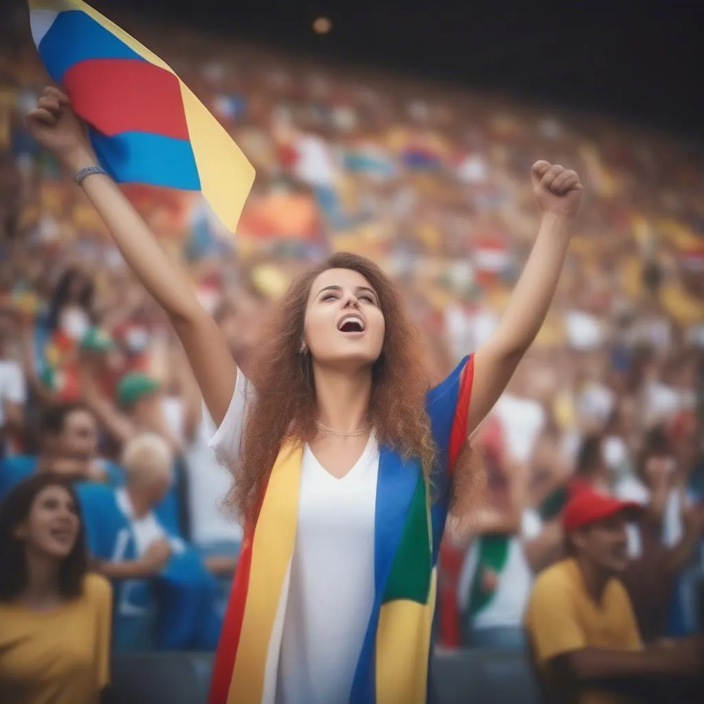 Nữ sinh cổ động viên bóng đá World Cup