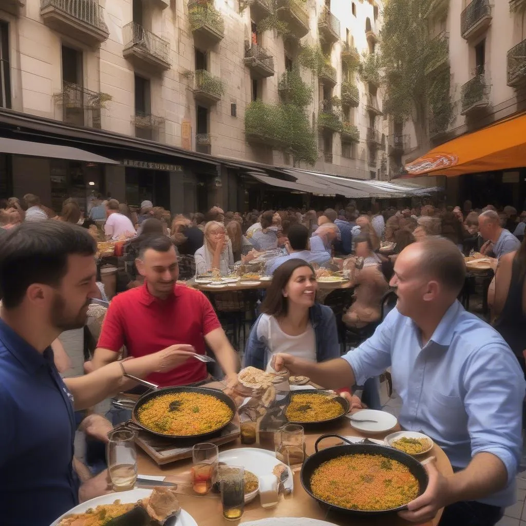 Ăn Paella Ở Barcelona