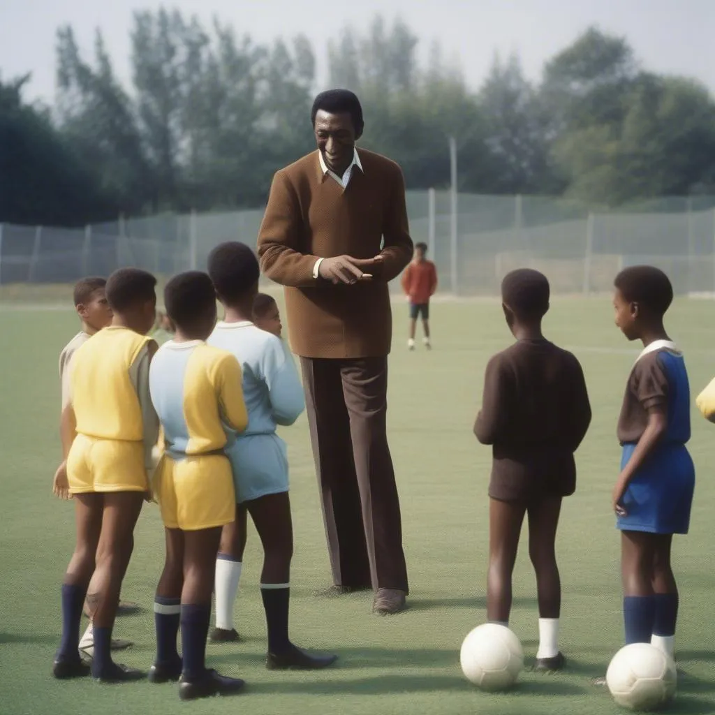 Pelé inspiring young players