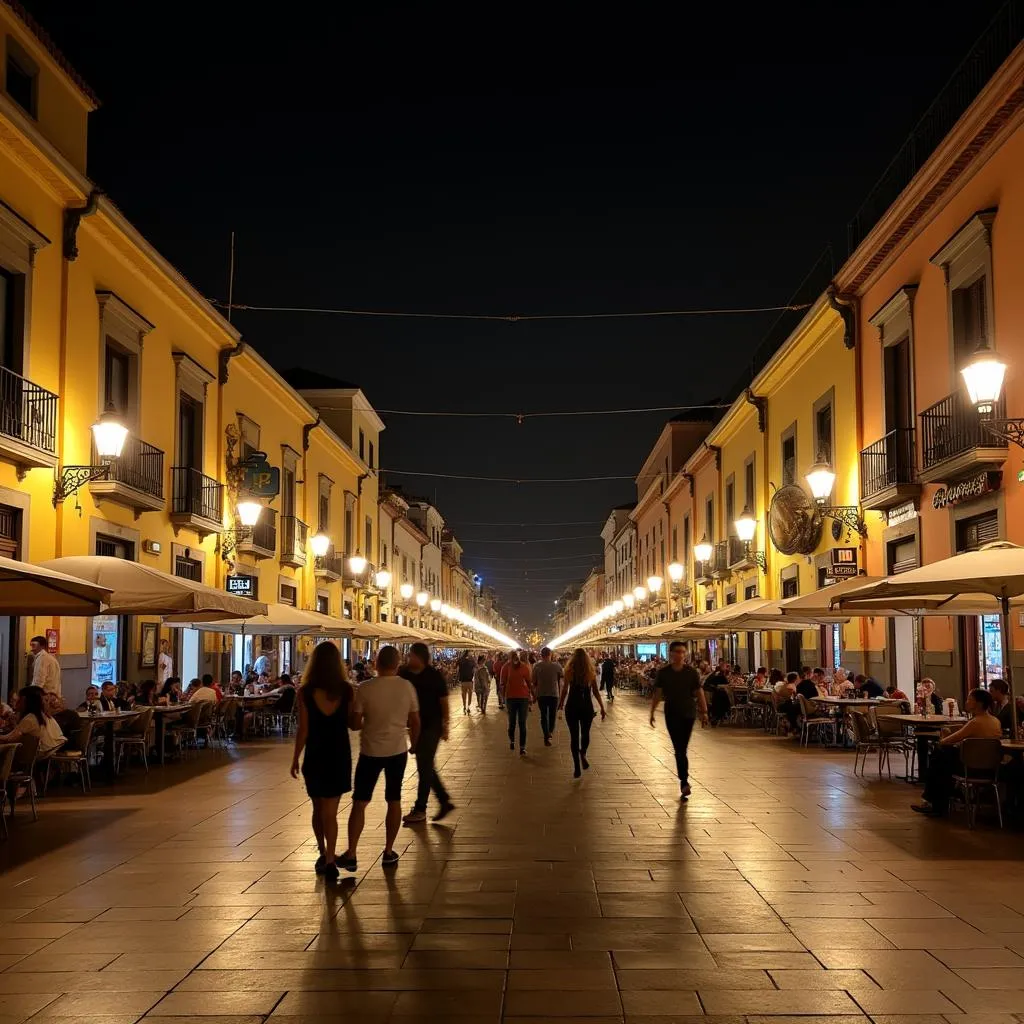 Plaza del Sortidor Barcelona về đêm