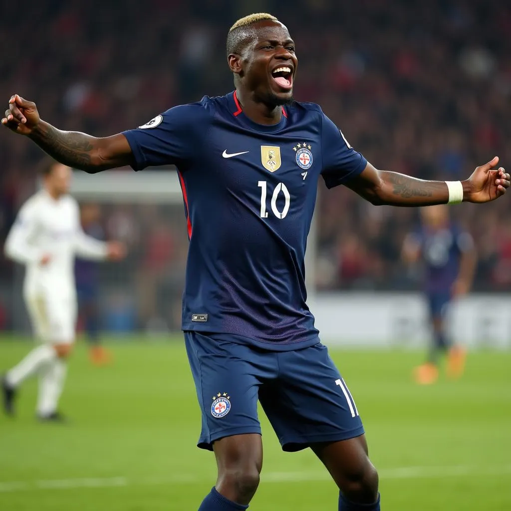 Paul Pogba thực hiện điệu nhảy Apple Pen trên sân cỏ