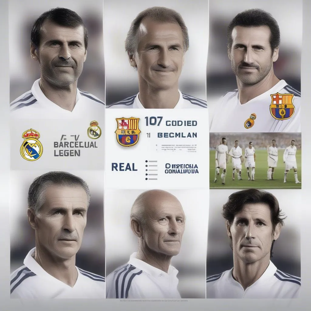 Lịch thi đấu Real Madrid Legends vs Barcelona Legends