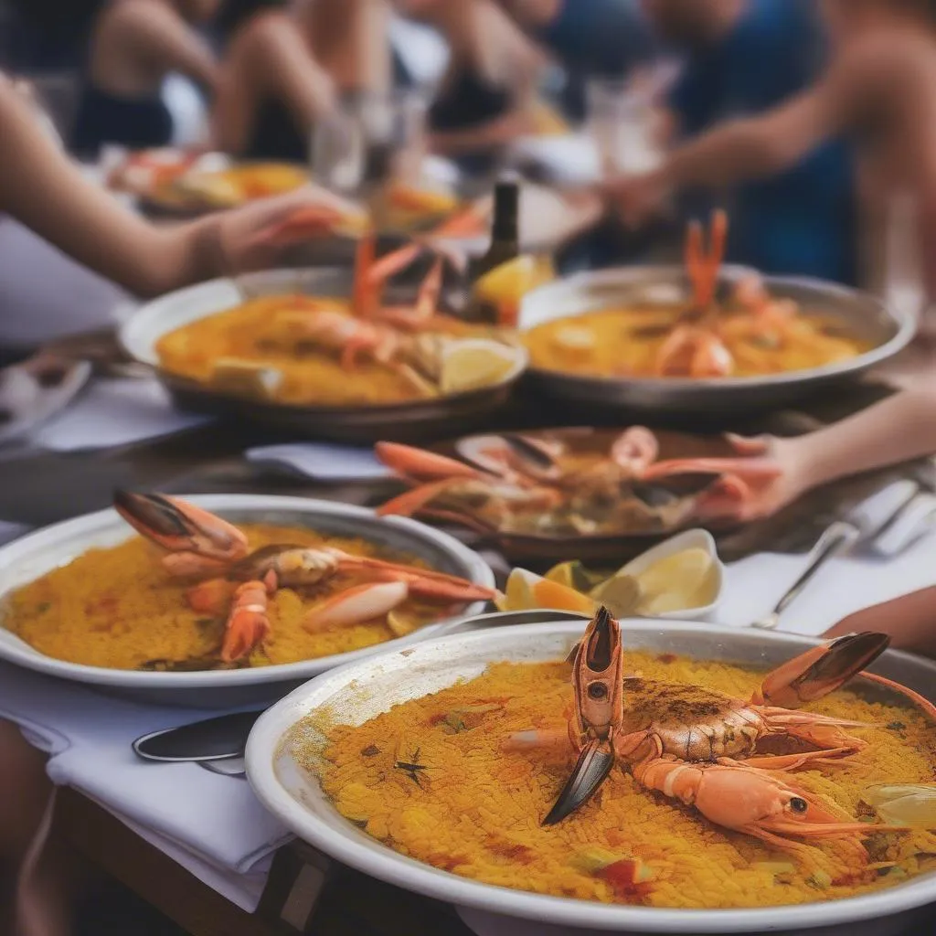 Nhà hàng Barceloneta Barcelona phục vụ món Paella hải sản ngon nhất