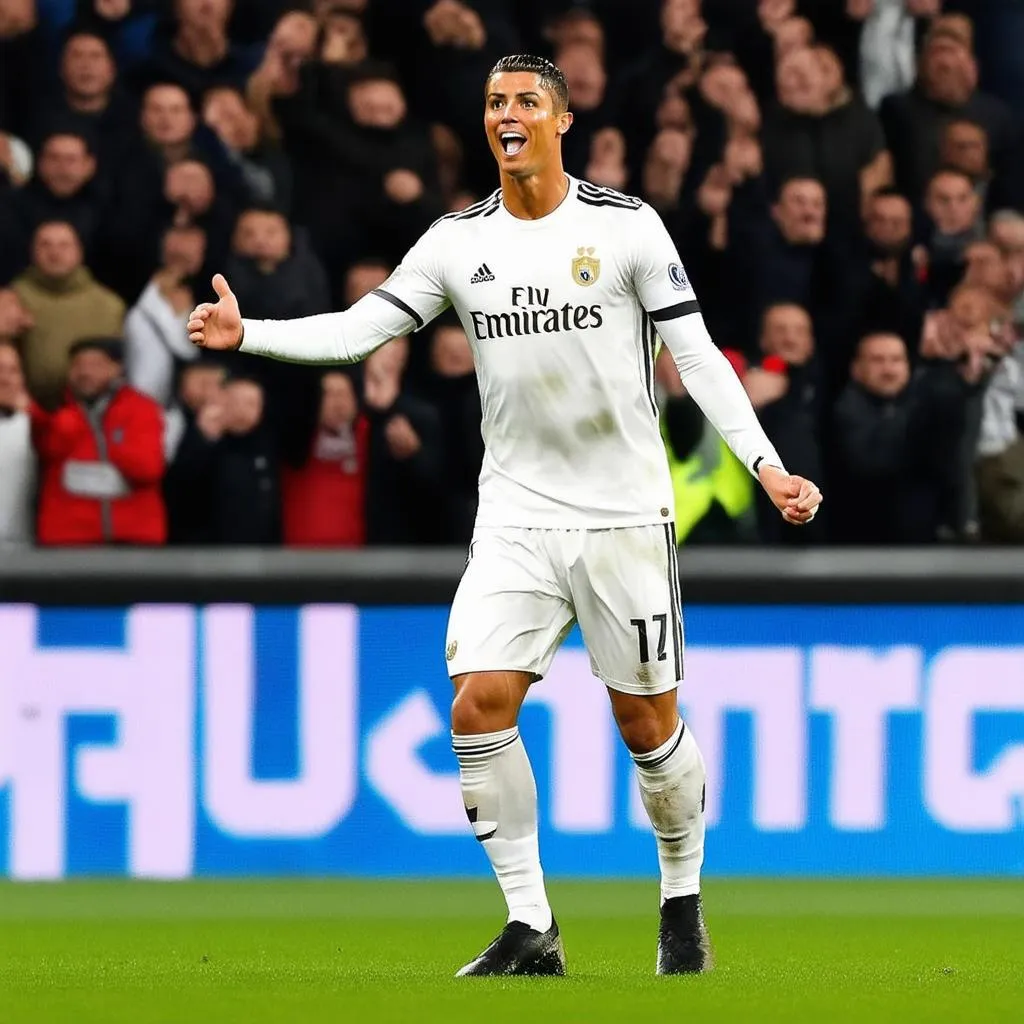 Cristiano Ronaldo ăn mừng bàn thắng