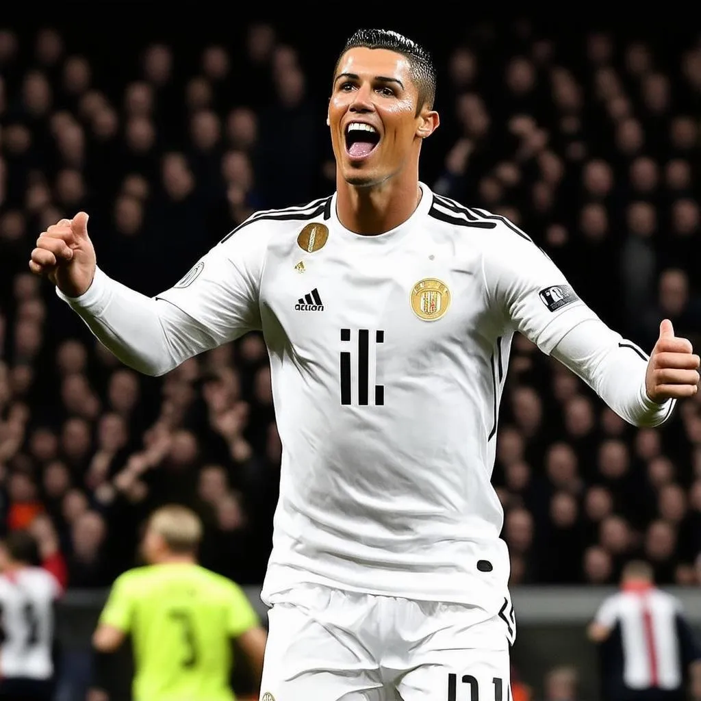 Cristiano Ronaldo ăn mừng bàn thắng