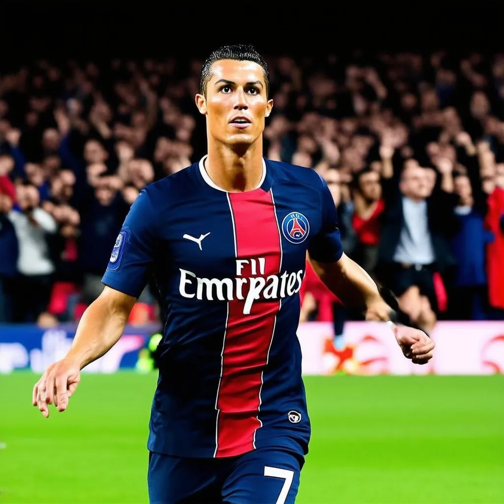 Ronaldo thi đấu cho PSG