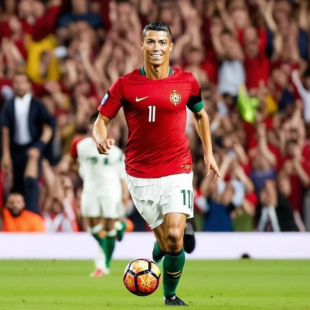 Ronaldo trong trận đấu