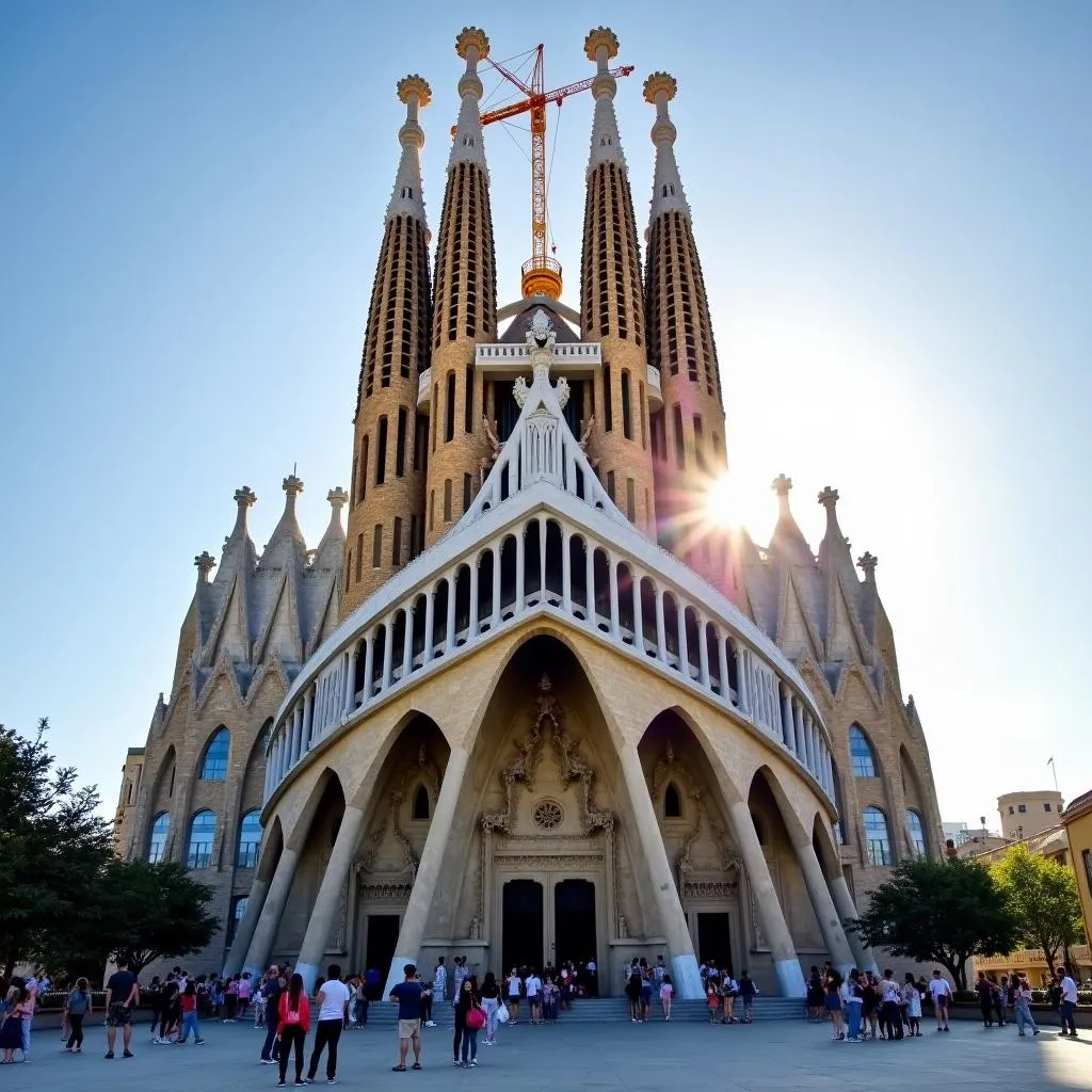 Nhà thờ Sagrada Familia vào ban ngày