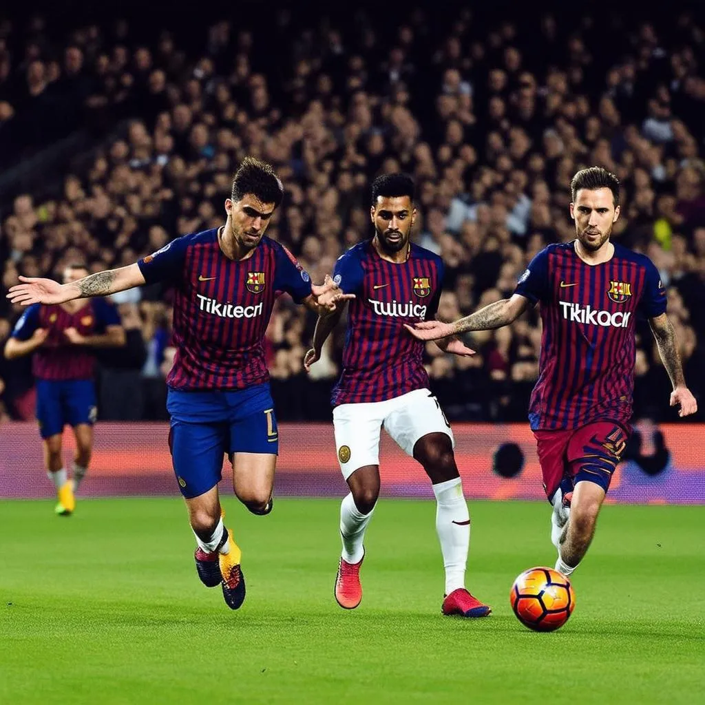 Barcelona thi triển tiki-taka