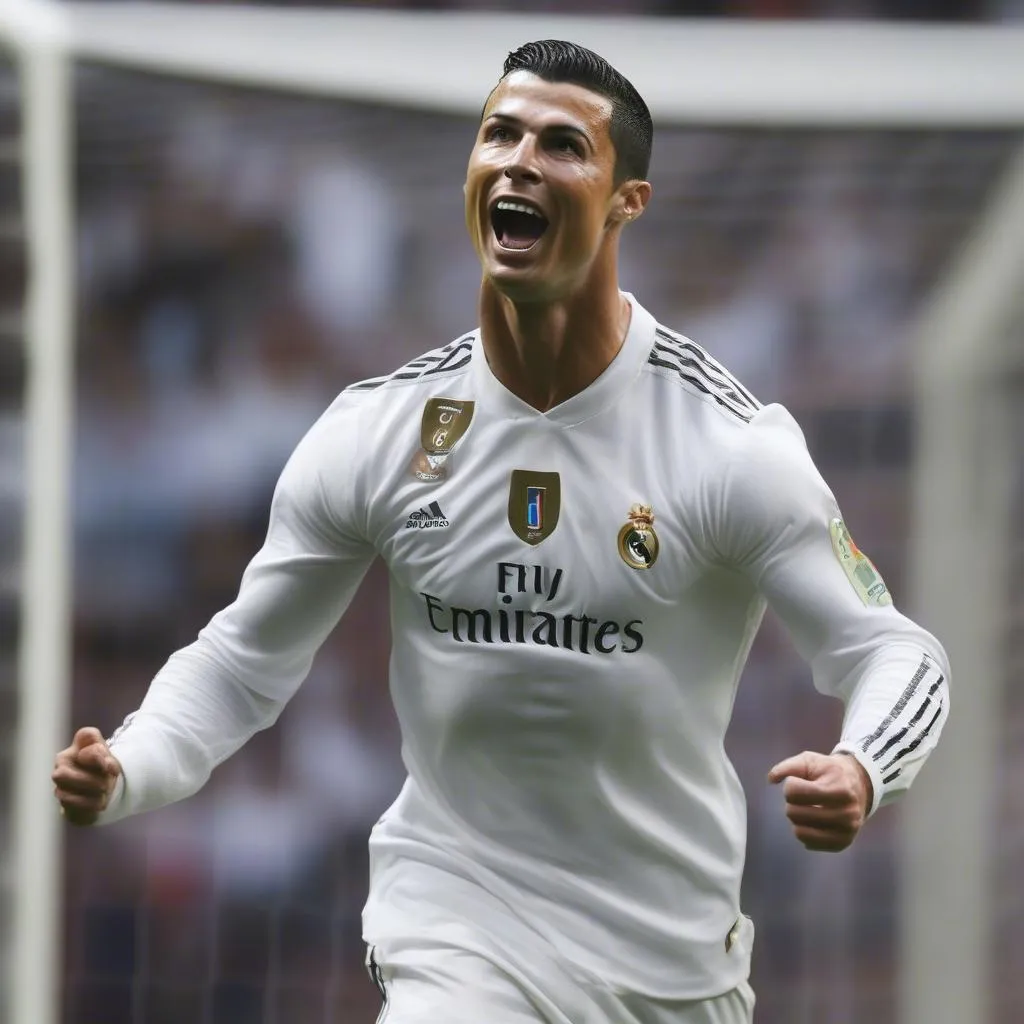 Cristiano Ronaldo ghi bàn trong một trận đấu