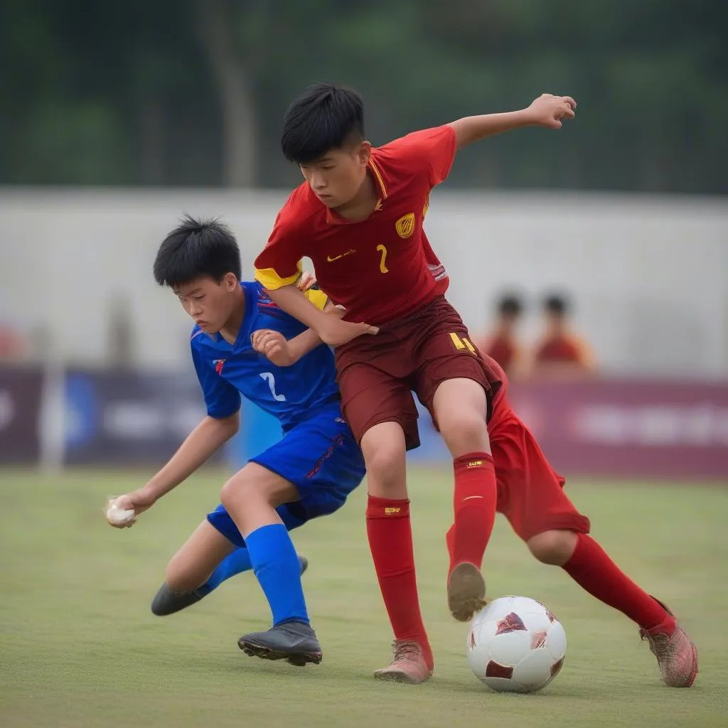 Trận đấu giữa U15 Việt Nam và U15 Thái Lan