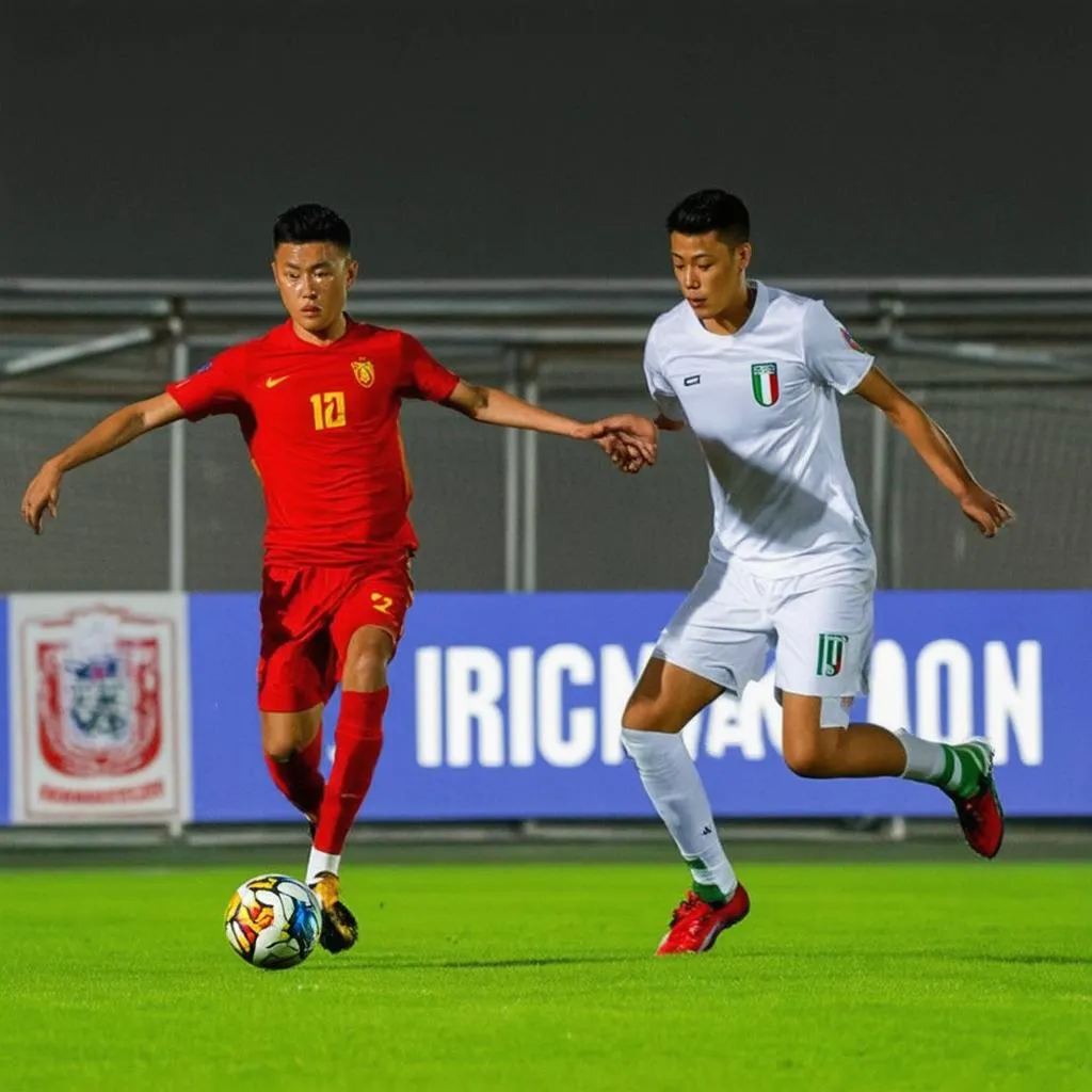 Trận đấu bóng đá U22 Việt Nam - U20 Italia