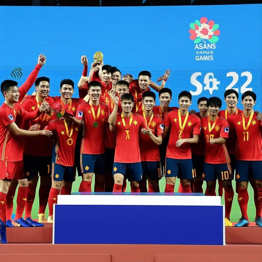 U23 Việt Nam giương cao cúp vô địch Asiad 2018