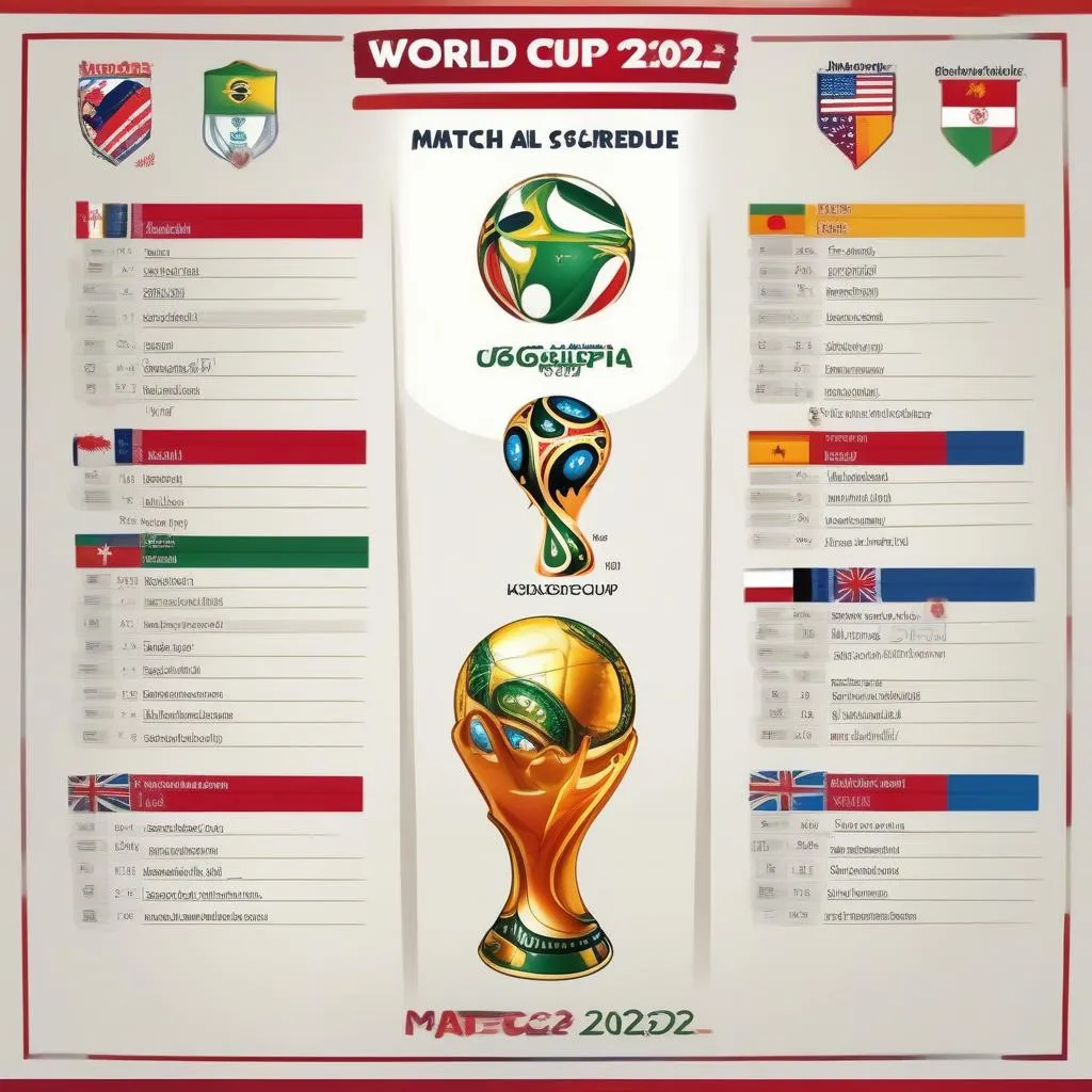 Lịch thi đấu World Cup 2022 - Bảng đấu hấp dẫn