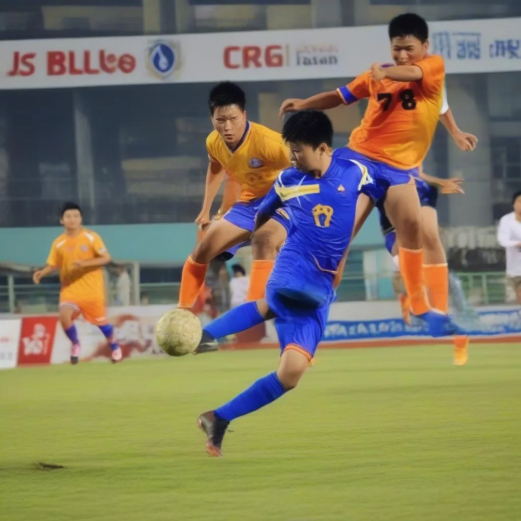 Những pha bóng đẹp mắt, kỹ thuật cao trong một trận đấu V-League hấp dẫn