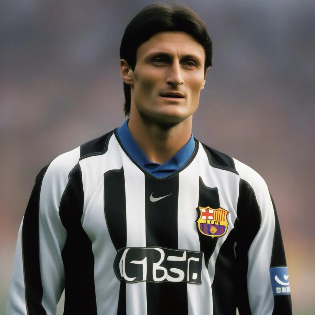 Javier Zanetti, cầu thủ Argentina, từng mơ ước được chơi cho Barcelona