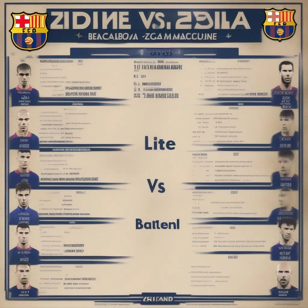 Lịch thi đấu Zidane - Barcelona