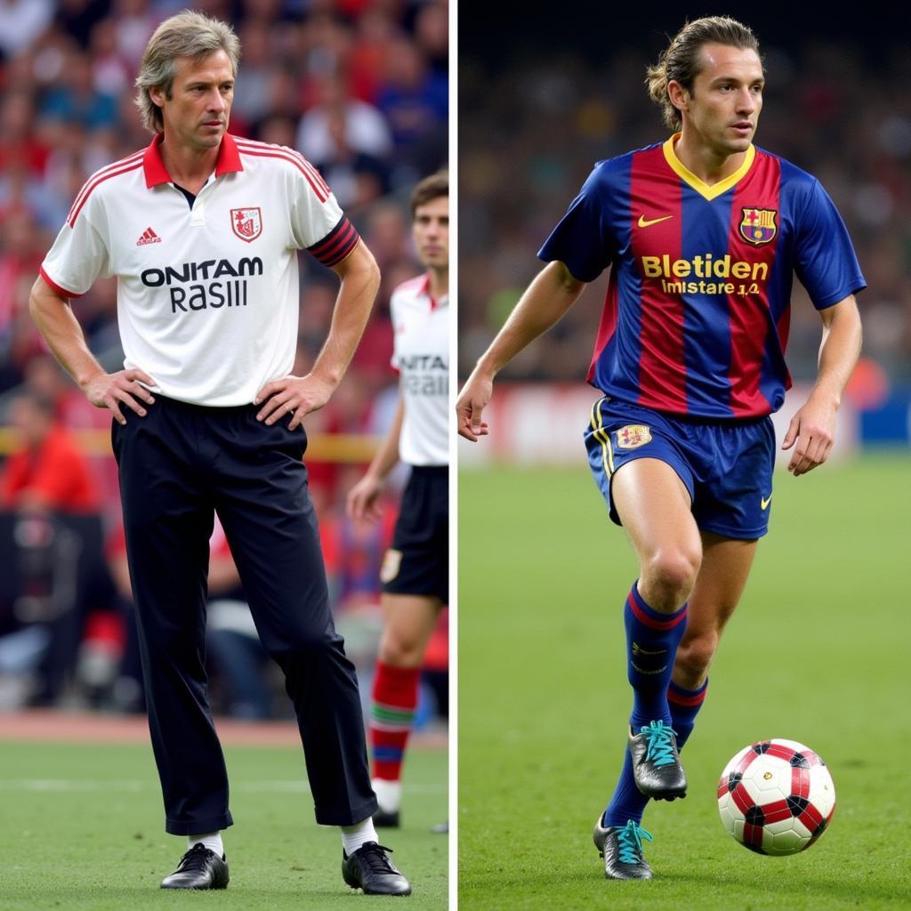 Johan Cruyff coaching Ajax and Barcelona