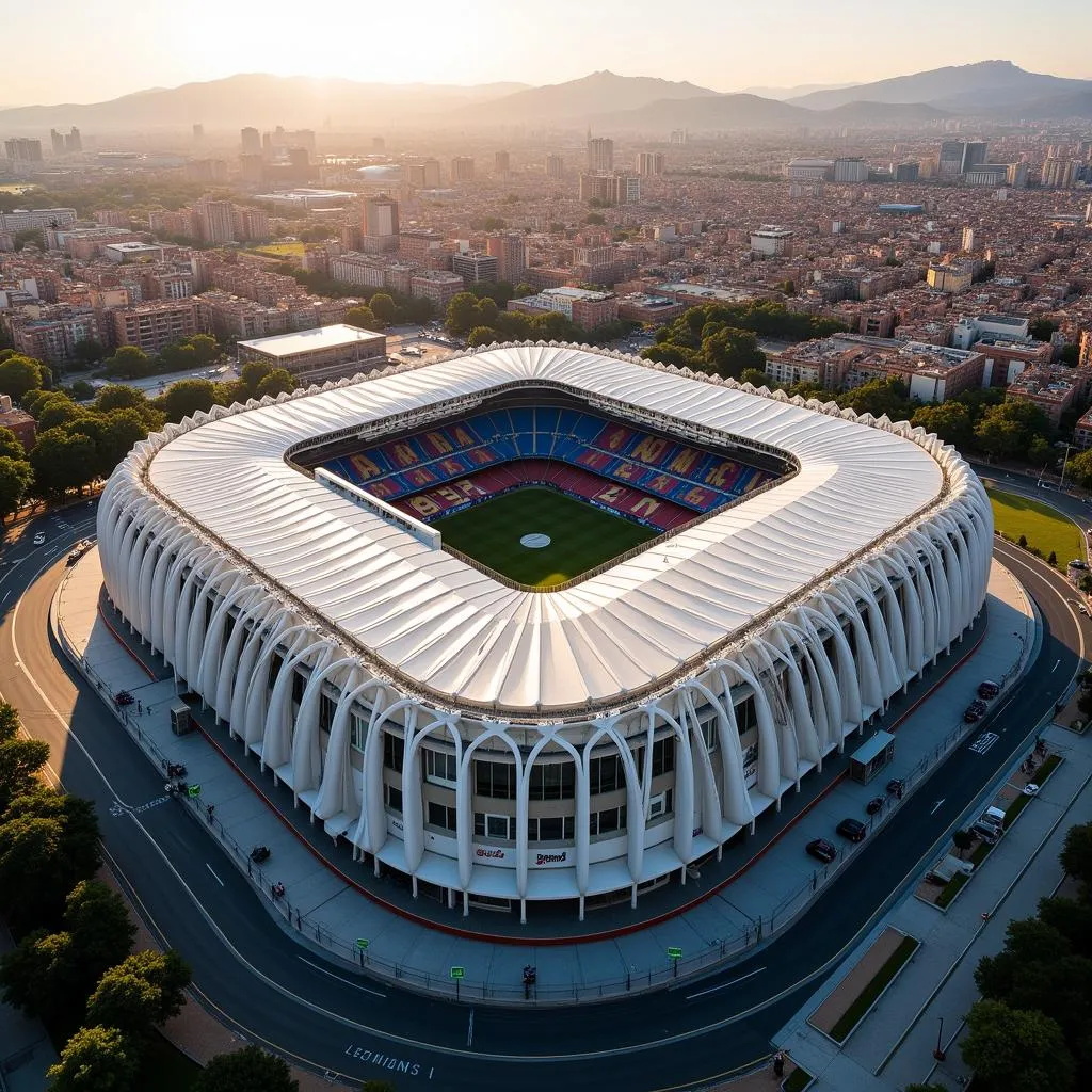 Ảnh chụp Barcelona Stadion từ trên cao