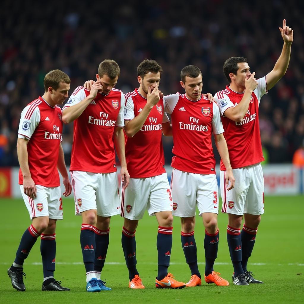 Arsenal players after the Champions League final defeat