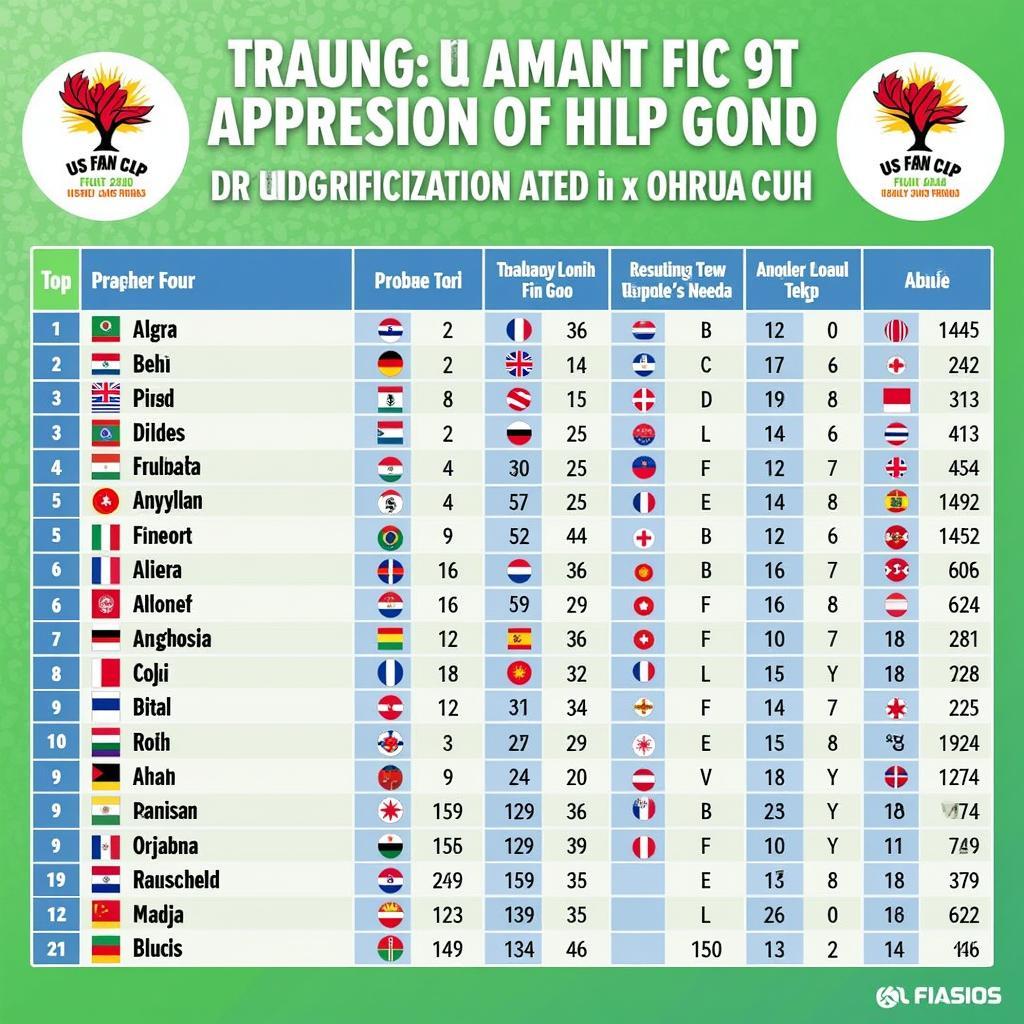 Bảng xếp hạng U23 Châu Á 2024