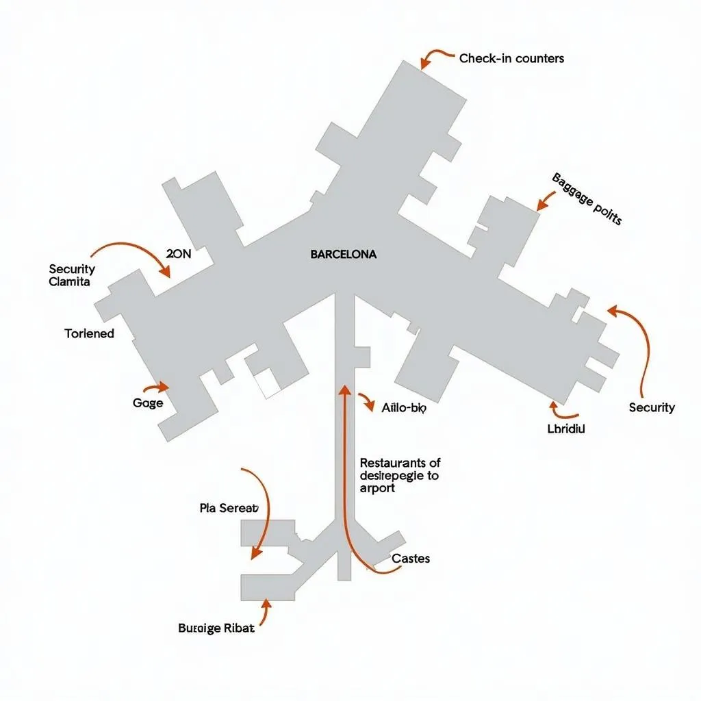 Barcelona Airport Terminal Map