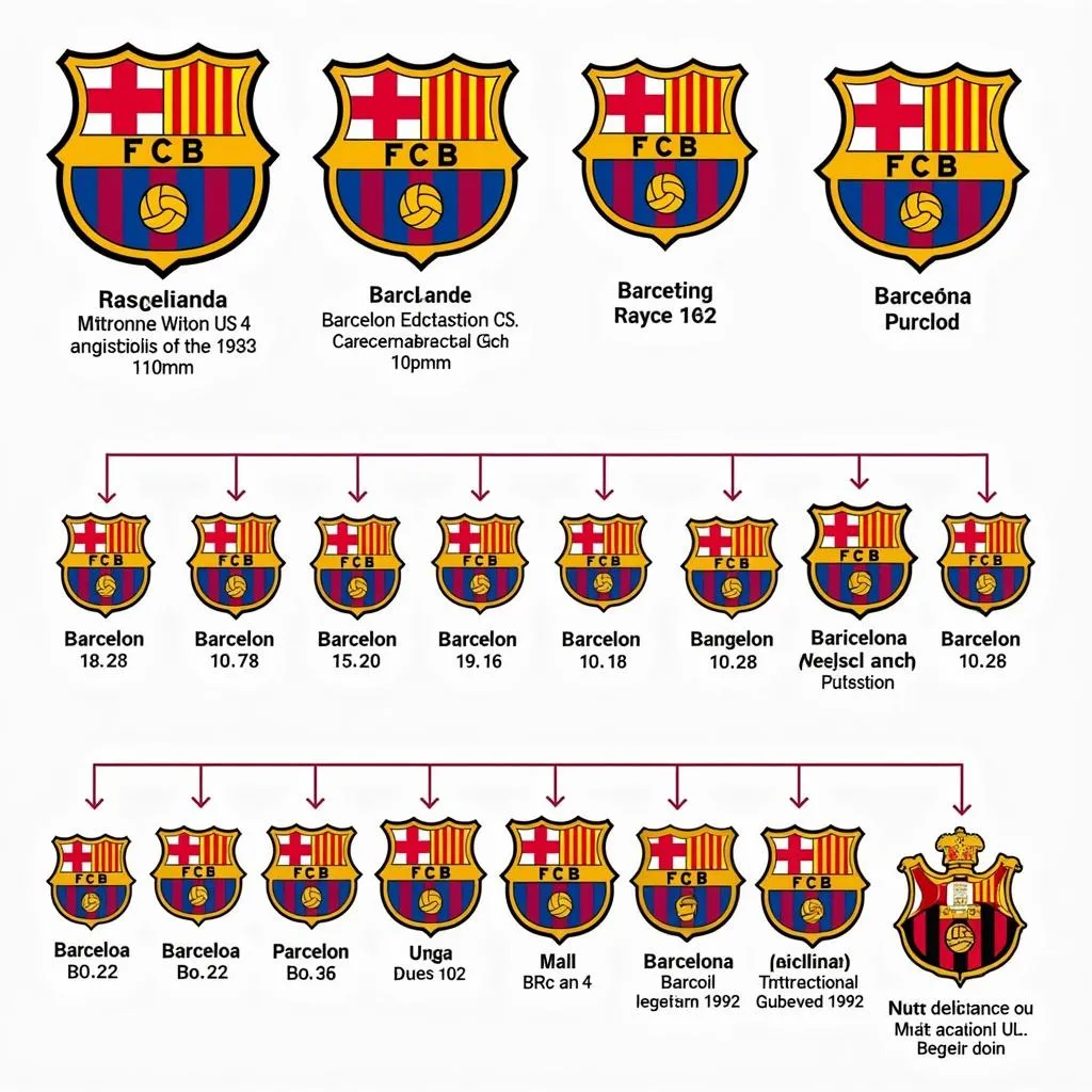 The evolution of the Barcelona crest