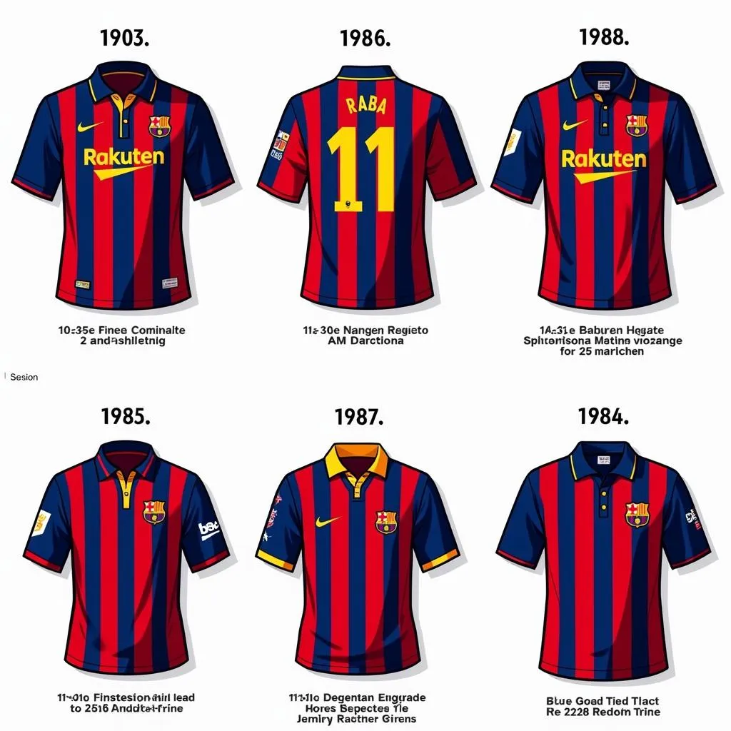 The historical evolution of the Barcelona jersey