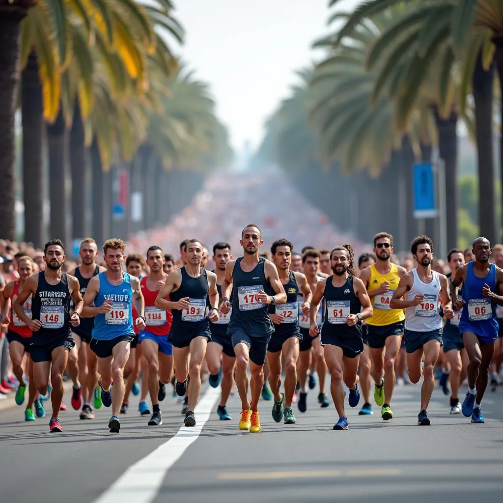 Cung đường chạy Barcelona Marathon