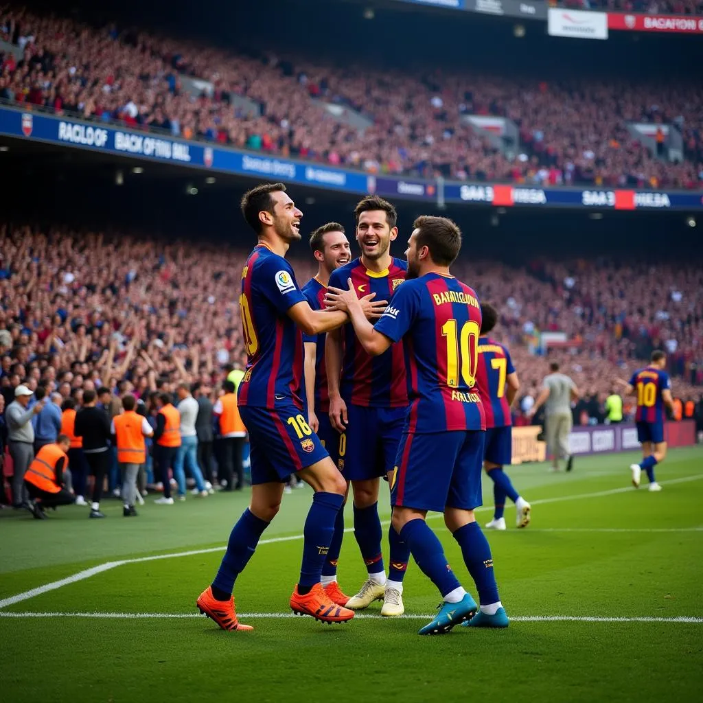 Barcelona vs Mallorca Fans Celebrate: Passion and Intensity