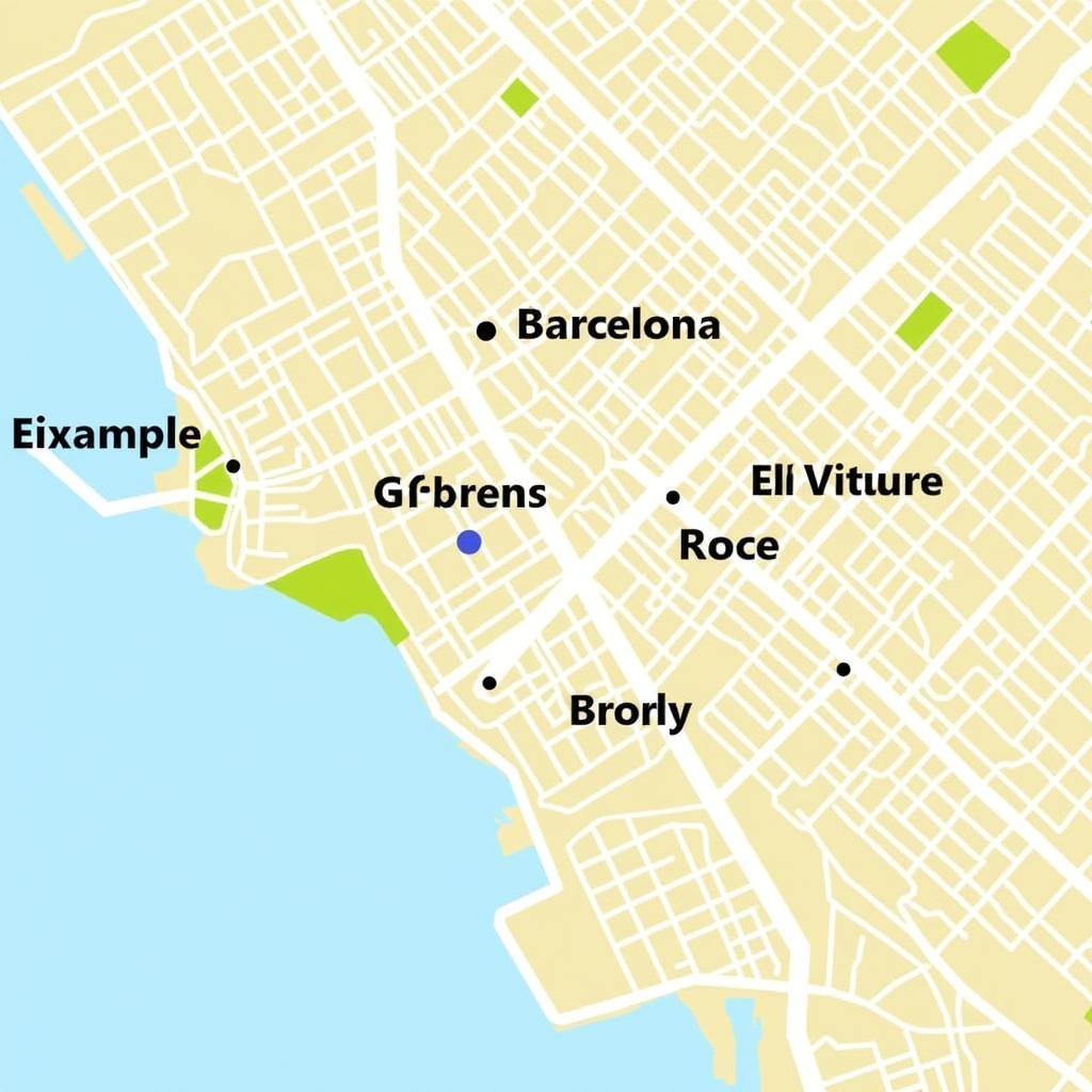 Bản đồ các quận nổi tiếng tại Barcelona